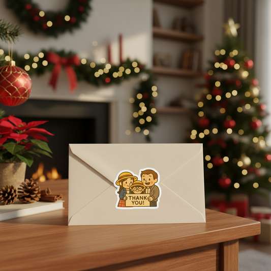 Cara Family “Thank You” Kiss-Cut Vinyl Decal