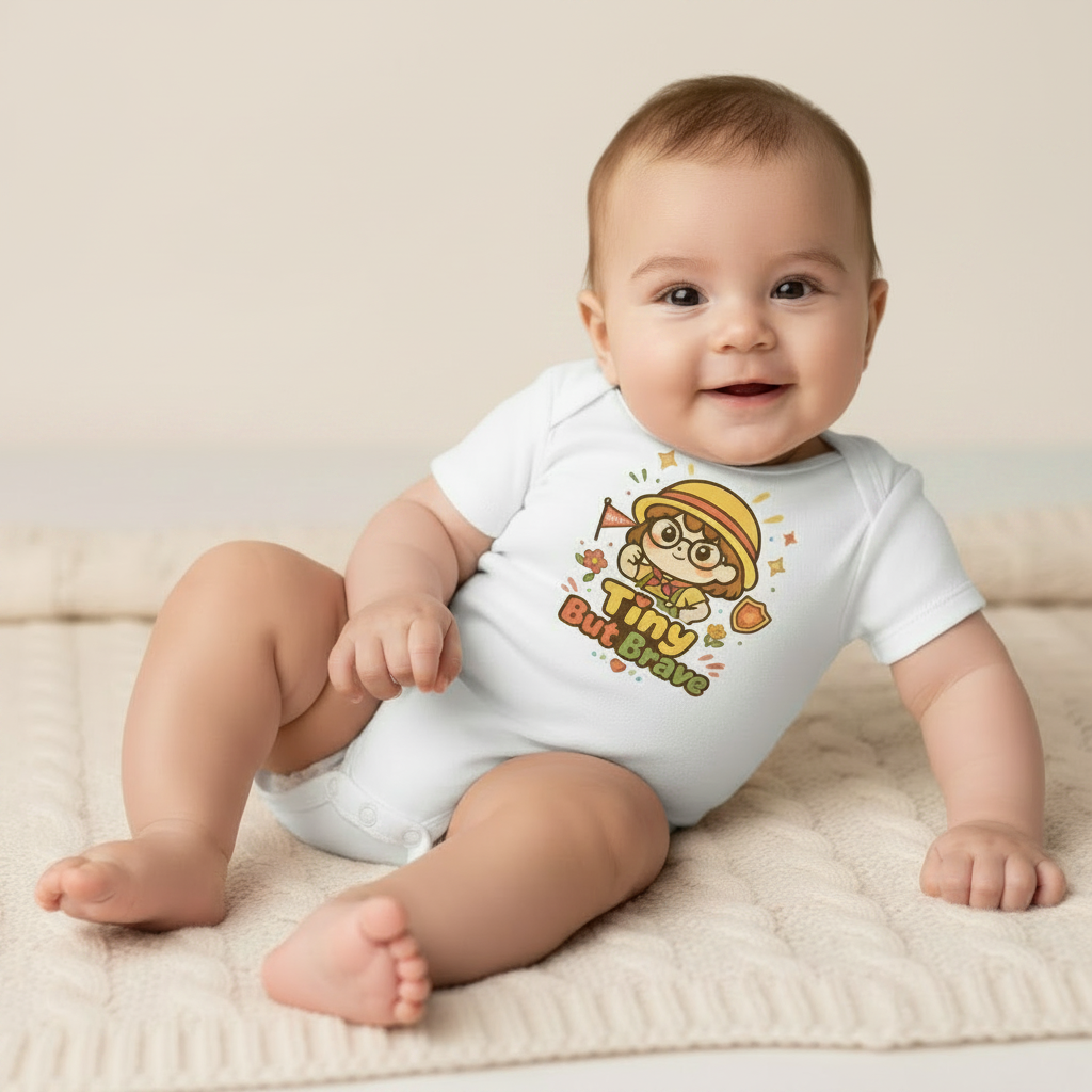 Cara "Tiny But Brave" Baby Short Sleeve One Piece